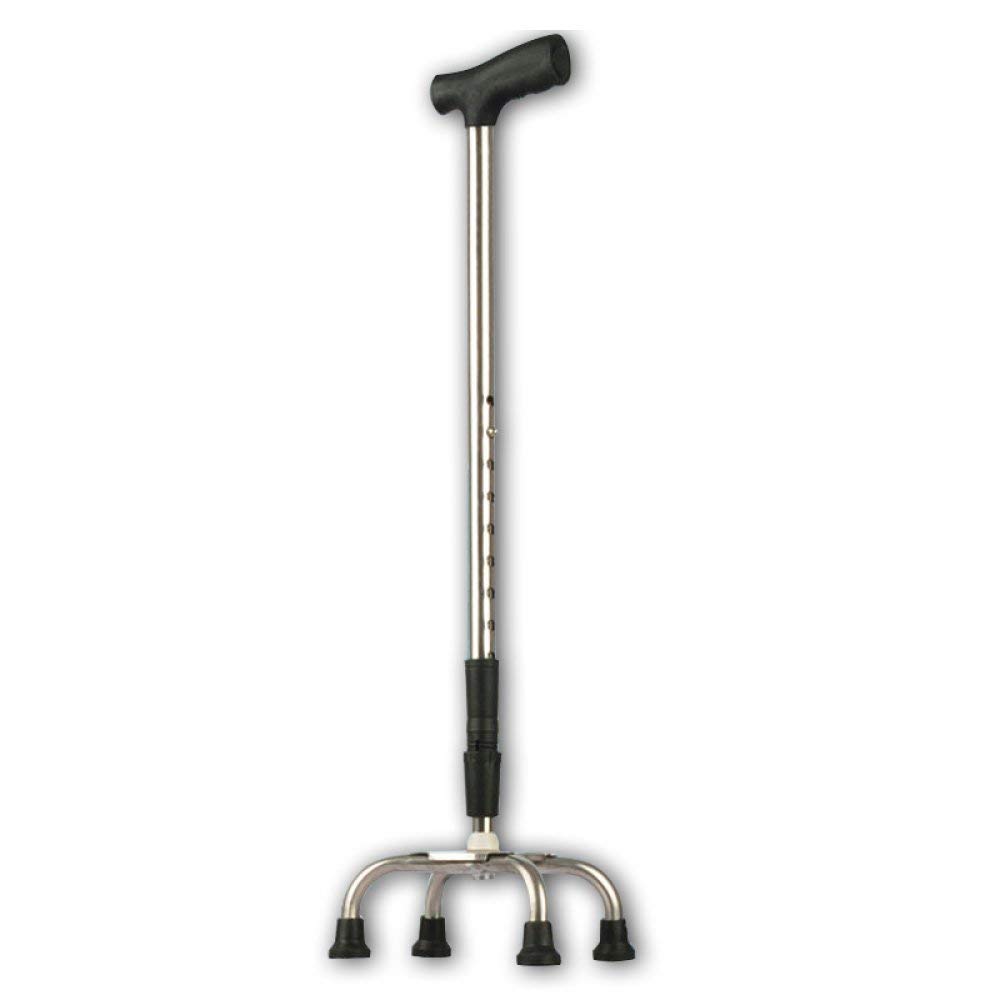 MObyat Andador para Ancianos,Bastón, muletas de Acero Inoxidable, un pie, Cuatro pies, bastón de Intercambio, muleta para Anciano, Andador, costra retráctil de Dos Manos, bastón para Hombre Mayor