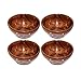 Zifron Wood Store Proste i akacjowe wielofunkcyjne klasyczne drewniane miski do sałatek do płatków śniadaniowych i owocowych makaronu (12,7 cm, brązowe) - opakowanie 4 szt