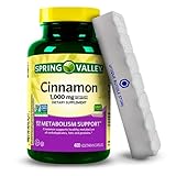Spring Valley Cinnamon Capsules, 1000 mg, 400 Count Dietary Support Vegetarian, Cinnamon Supplements + 7 Day Pill Organizer Included (Pack of 1)