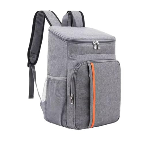 Mochila Térmica Impermeável 23L – Resistente, Grande, Para Viagem, Pescaria, Praia, Camping, Marmita e Bebidas (Cinza)