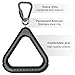 Dolibest 2PCS Monkey Bars, Triangle Trapeze Swing Bar with 2PCS Triangle Carabiners, Outdoor Play Equipment, Swing Set Accessories Monkey Rings, Obstacle Ring Toys Set for Kids, Black