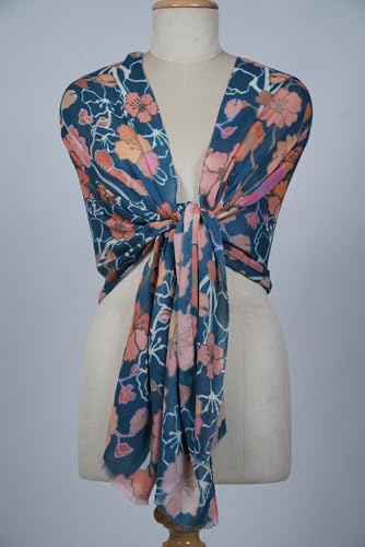 Image of VIC Cotton Modal Digital Print Scarf for Women | Digital Print Designer Stole | Soft Lightweight Luxury Wrap | Premium Cotton Modal Blend | 55 x 170 cm | VIC-SM-DP5517