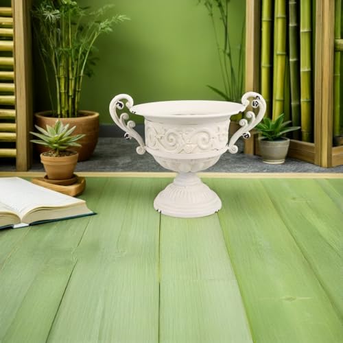 Pot de fleur en fer forgé durable et jardinière extérieure solide