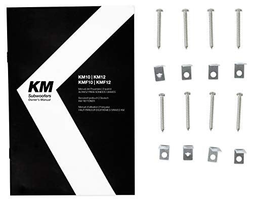 Image of KICKER 45KMF104 10 inch Free Air Marine Subwoofer Sub+Charcoal Grille w /LED's+Remote