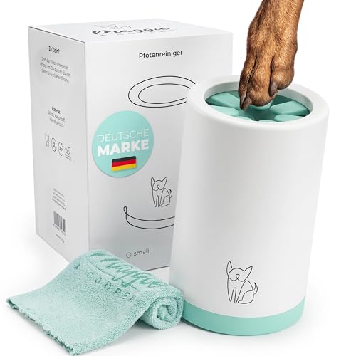 MAGGIE & COOPER® Pfotenreiniger für Hunde – entfernt Schmutz & Schlamm – inkl. Mikrofaserhandtuch...