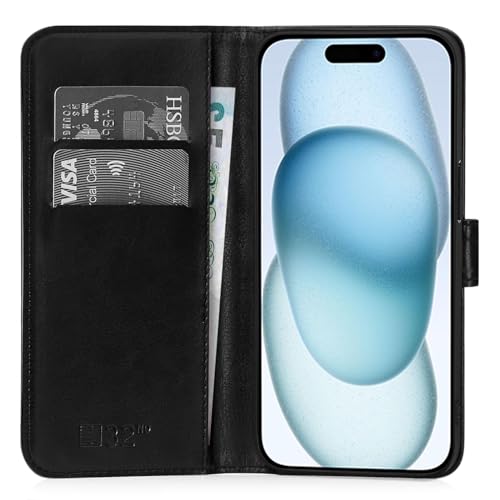 32nd Book Wallet PU Leather Case Cover for Apple iPhone 15 Plus (6.7"), Flip Case With RFID Blocking Card Slots - Image 3
