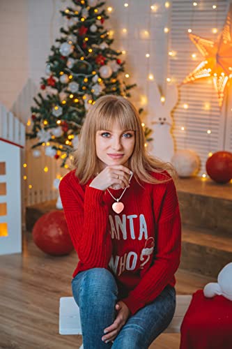 XIANNVXI Colar de coração para presente de Dia das Mães para mulheres, colares de pedra de cristal d