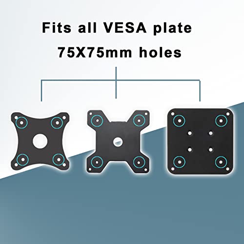 Image of Universal Monitor VESA Mount Adapter for Non-VESA 13 - 27 inch Computer Monitors Tablets iPad VESA Mounting Arm Stand Bracket Kit 75X75mm