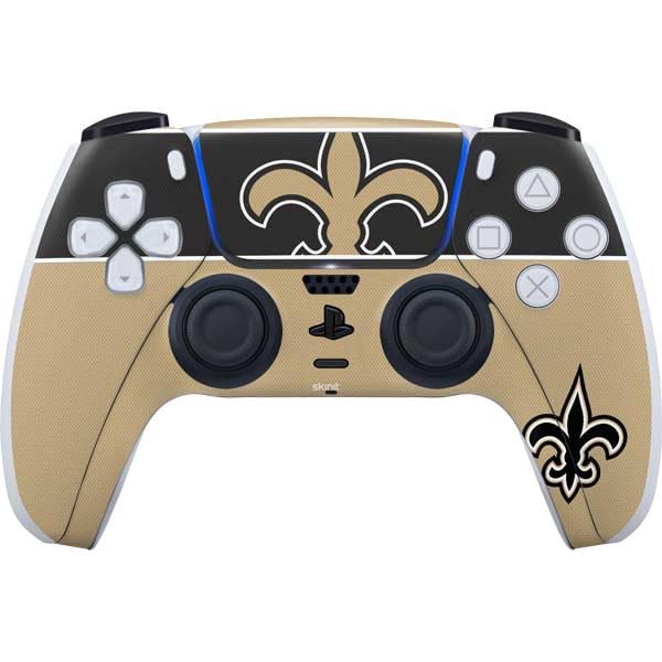 Skinit Decal Gaming Skin Compatible with PS5 Controller - Officially Licensed NFL New Orleans Saints Zone Block Design