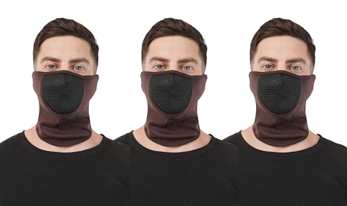 Image of Biker Face Mask for Men Women Helmet Balaclava Cotton Bike Riding Face Mask Pack of 3 Half Ninja Rider Mask (Ninja-Half-Mask-Combo-Black)