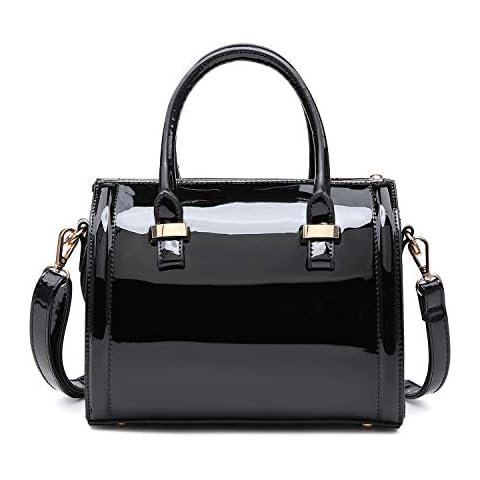 Dasein Shiny Patent Faux Leather Handbag Cover
