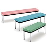 コンパクトベンチ ロビーチェア ベンチチェア スリム 長椅子 待合椅子 休憩室 スポーツジム ロッカールーム 幅150cm MC-1500L-NB (ブルー)