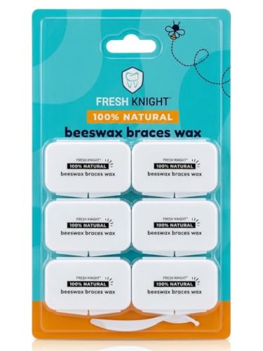 Image of Fresh Knight Braces Wax. Dental Wax for Braces & Aligners - Premium Orthodontic Strips Food Grade - Natural Beeswax Braces Wax