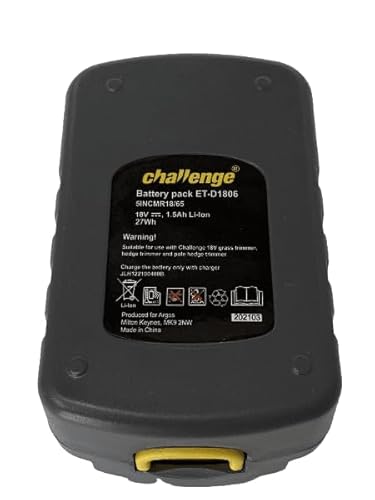Genuine 18v Battery ET-D1806 for Challenge N0E-15ET-230 Cordless Grass Trimmer & Challenge M0E-12ET-410 Cordless Hedge Trimmer