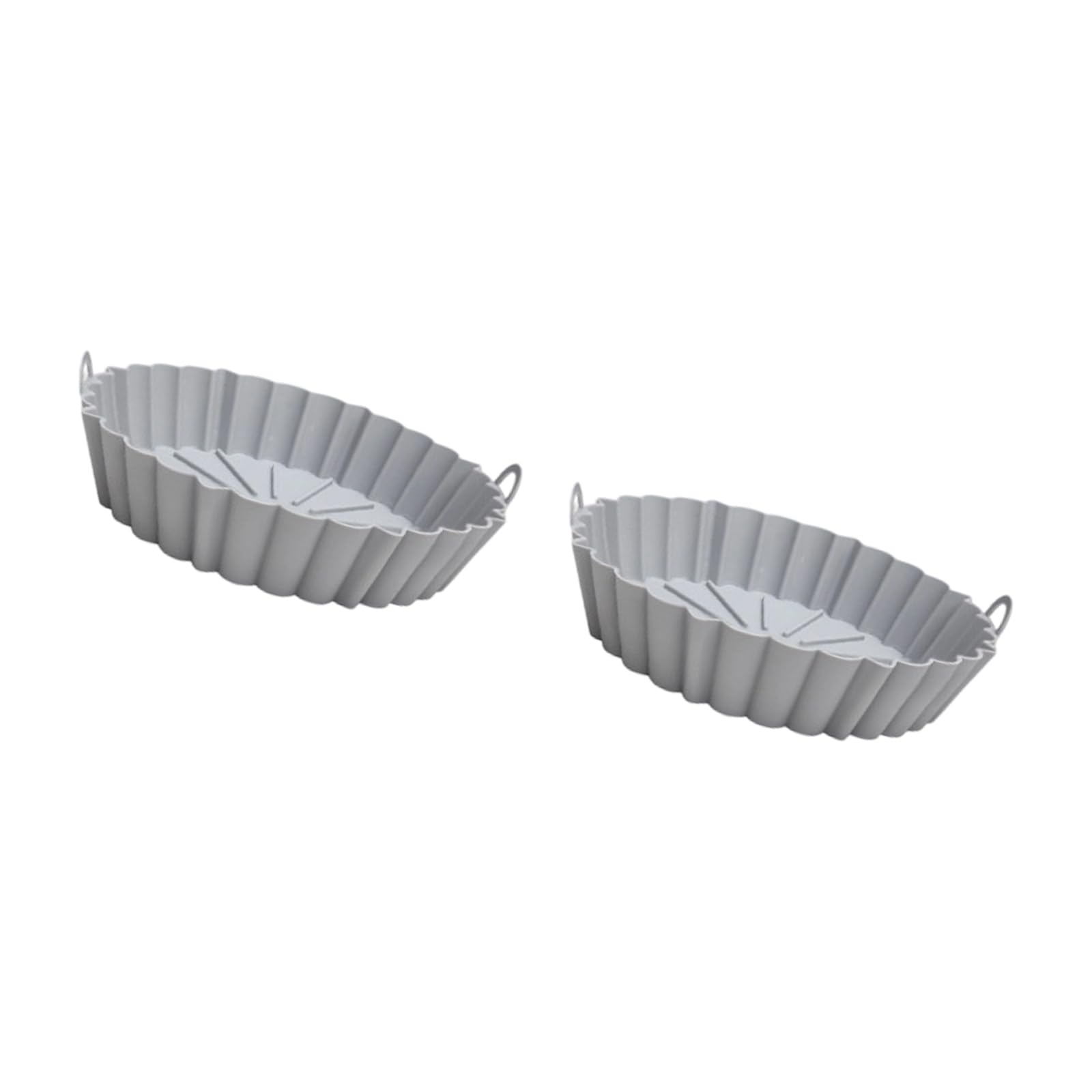 Kalttoy Of 2 Round Nonstick Air Fryers Pad Baking Tray Cooking Liners Silicone Baskets Suitable for Air Frying Machine Silicone Baking Pans