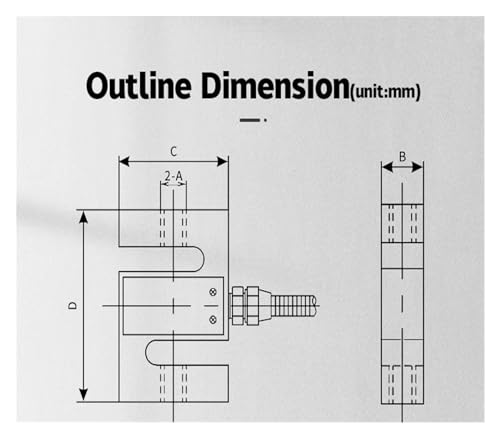 Capteur de force de traction compression DYLY-103 2 T