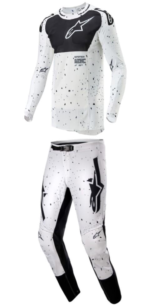 AlpinestarsSupertech Spek White/Black Moto Gear Set - Pant and Jersey Combo