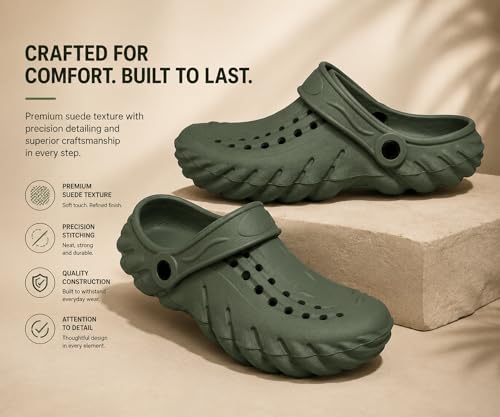 Image of Kraasa Men's Lightweight Classic Clogs Sandals with Adjustable Back Strap & Daily Used Slipper with Lightweight Design for Men's & Boy's