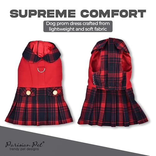 Parisian-Pet-Dog-Dress-Scottish-Red-Dog-Outfit-Stylish-Dog-Wedding-Clothes-Lightweight-Party-Puppy-Dress-Dog-Dresses-for-Large-Dogs-Girl-2XL Parisian Pet Dog Dress Scottish Red Dog Outfit Stylish Dog Wedding Clothes Lightweight Party Puppy Dress Dog Dresses for Large Dogs Girl 2XL