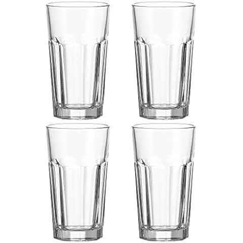 Leonardo Rock XL Trink-Gläser, 4er Set, spülmaschinenfeste Longdrink-Gläser, Trink-Becher aus Glas Cover