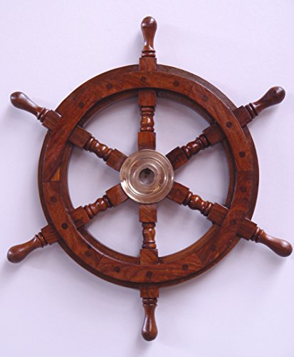 Diametro 46 cm Decorazione timone controllo timone nave legno Maritim 46 cm