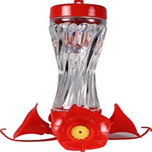 Audubon, 8 oz NA35223 Swirl Glass Hummingbird Feeder, White