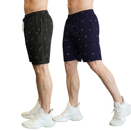 Image of FEEL TRACK Men Cotton Printed Shorts