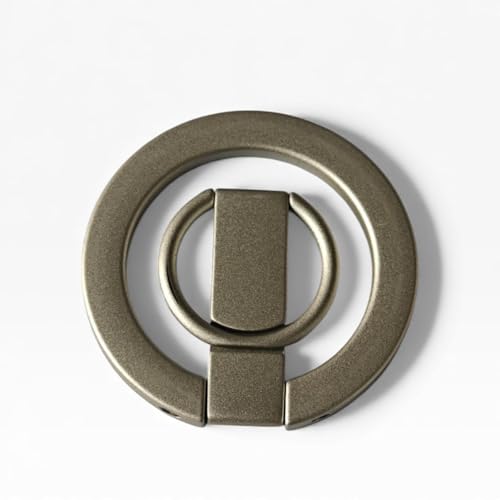 Support de Téléphone Anneau Ultra-Fin avec Rotation 360°, Adhésif Magnétique Fort, Attache Universelle pour Smartphone (Gris)