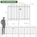 FOREHOGAR Metal Garden Fence with Gate 36 in H x 12 ft L, 1 Gate + 5 Panels Border Dog Fence Panels Animal Barrier, No Dig Garden Fencing for Yard Patio Flower Bed Lawn Outdoor, Arch Black