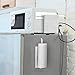 Magnetic Paper Towel Holder for Fridge, Toilet Paper Roll Holder Magnetic Paper Towel Rack Wall Mount Fridge Organizer for Papers Towels Roll Bathroom Toilet Garage RV Decor Kitchen Organization White