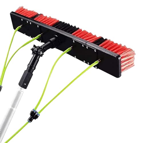 Zestaw szczotek do czyszczenia paneli słonecznych, 5-12 m, słup zasilany wodą, 30/50 cm, szczotka do czyszczenia okien zewnętrznych, wydajne narzędzie do czyszczenia paneli słonecznych i okien
