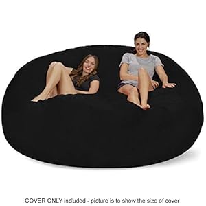 Chillsackbeanbagchaircover8feetmicrosuedeblack Urban Country Home Decor Chill sack bean bag chair cover 8 feet microsuede black urban country home decor