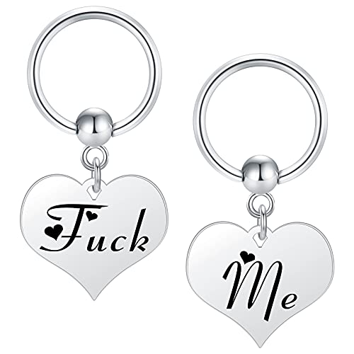 QWALIT Nipple Hoop Rings 14g Nipple Rings Surgical Steel Nipple Piercing Hoop Hinged Heart Dangle Captive Bead Nipple Ring for Men Women Sexy 14mm 9/16