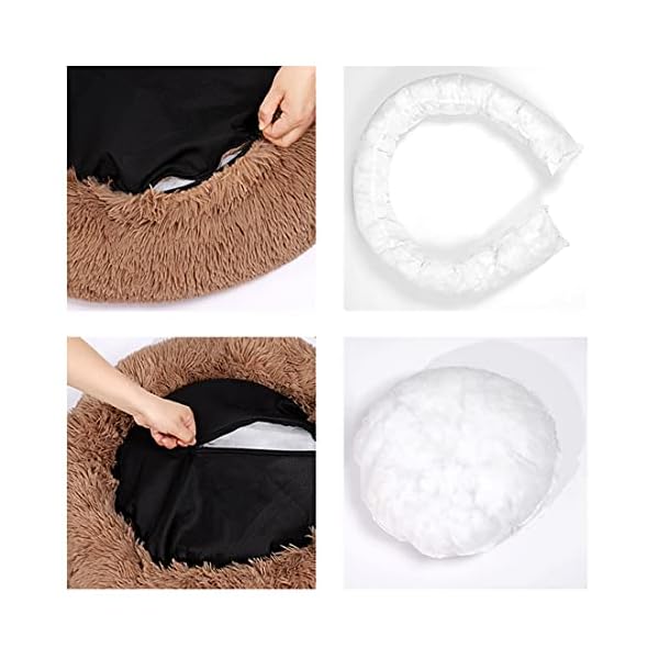 ALLNEO Detachable Original Calming Donut Cat and Dog Bed 20” Luxury Shag Long Fur Cuddler Machine Washable&Self Warming Indoor Round Pet Pillow Bed for Small Pets (S-20*20*7inch, Light-Green) ALLNEO Detachable Original Calming Donut Cat and Dog Bed 20” Luxury Shag Long Fur Cuddler Machine Washable&Self Warming Indoor Round Pet Pillow Bed for Small Pets (S-20*20*7inch, Light-Green)