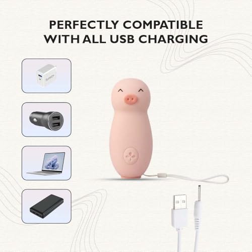 Image of Mini Personal Massager for Women | Cordless Mini Egg Design | Soft Silicone | USB Recharge | 10 Vibration Mode | Travel Friendly | Waterproof | Muscles Pain Relief Massager Device