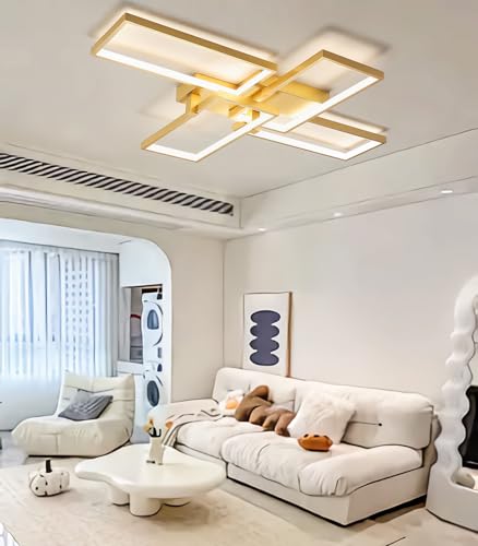 Plafonniers en acrylique design or 74W, une pièce maîtresse lumineuse et chic pour la chambre