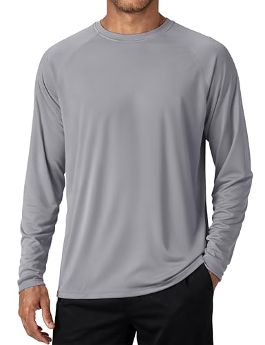 TACVASEN Mens UPF 50+ Long Sleeve Shirts Rash Guard Breathable Quick Dry Athletic Workout Running...