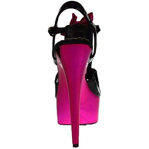 Ellie Shoes 6" Peeptoe Platform W/LACE UP and Bow Detail W/Buckle3