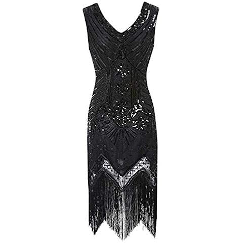 Vestido retro con solapa de lentejuelas Cover