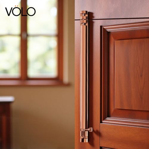 Image of VOLO Aluminium Tower Bolt with Stainless Steel Rod - Heavy Duty Door & Window Latch for Home and Office | Main Door Tower Bolt | Kundi /Chitakini | Pack of 2 Pieces (Rose Gold, 24 Inch)