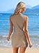 FAIRY SEASON Womens Crochet Cover Ups Knit Hollow Out Sleeveless Dress Swimsuit Bathing Suit Coverup 2025 for Beach Pool Khaki