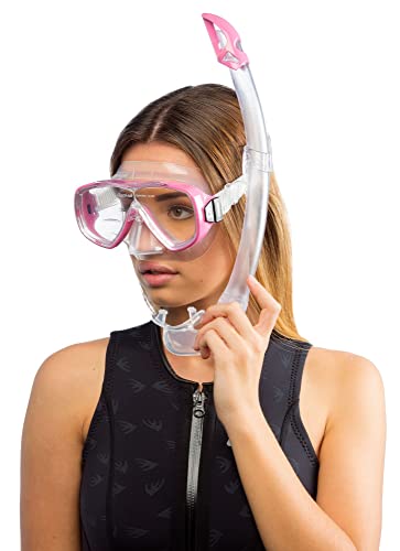 Cressi Onda Mask -Onda Schnorchelmaske, Transparent/Rosa, Einheitsgröße, Erwachsene Unisex