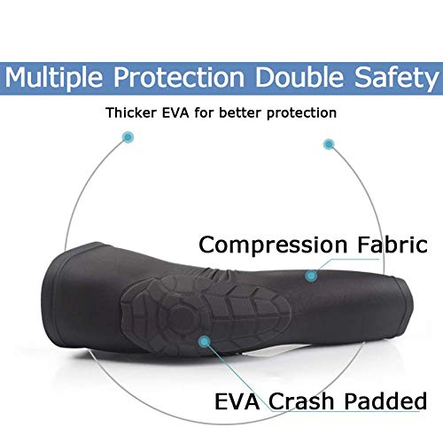 Bohope Kids Youth 5-15 Years Padded Arm Sleeve Compression Elbow Protective #TOP1