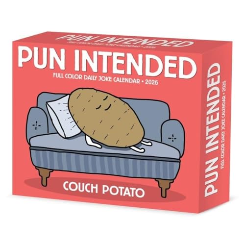 Willow Creek Press Pun Intended 2026 Desk Calendar 6.18 X 5.43 Daily Calendar with Adhesive Binding