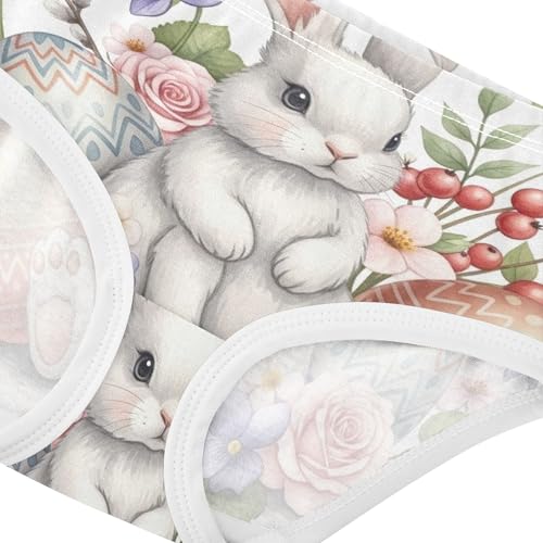Cute Bunny Easter Flowers Rabbits Toddlers Underwear Floral 2t Cotton Panties for Girl Stylish Briefs Undies Kids4
