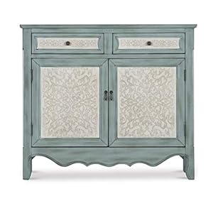 Powellantiqueconsolebluewhite Urban Country Home Decor Powell antique console bluewhite urban country home decor