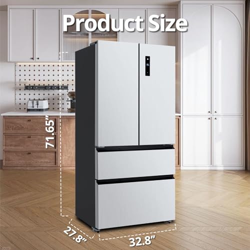 Garveehome 9EEFUJTL5BQCGG4AWCAXDGBDPFA2 French Door Refrigerator, 18.7Cu.Ft Large Capacity, With 6.5Cu.Ft Freezer Capacity, Double Door thumb #3
