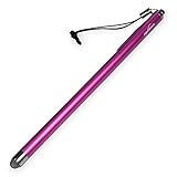 BoxWave EverTouch Slimline Capacitive Stylus for iPad - Apple iPad Touch Screen Stylus w/ Thinner Barrel and Finer Point Ultra Durable FiberMesh Woven Fabric Tip for Ultra Responsive, Smoother Glide, and Increased Accuracy (Rose Pink)