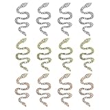 LIFKICH 12個 蛇モチーフ 3Dネイルデコレーション ラインストーン ネイルアートアクセサリー 女性用DIYマニキュア装飾品 ネイルサロン向け自