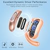 Open Ear Headphones, Bluetooth 5.4 Earbuds, 50H, Air Conduction Ear buds, HD Stereo Bass Over Ear Earphones with Earhooks, Ultra-Comfort Secure Fit, IPX7 Waterproof Headset for Working Sports, Orange